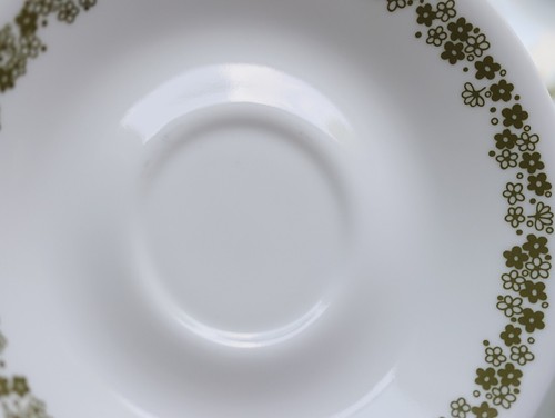 Set of 6 Corelle by Corning Ware Crazy Daisy Spring Blossom Green Cups & Saucers - Picture 10 of 12