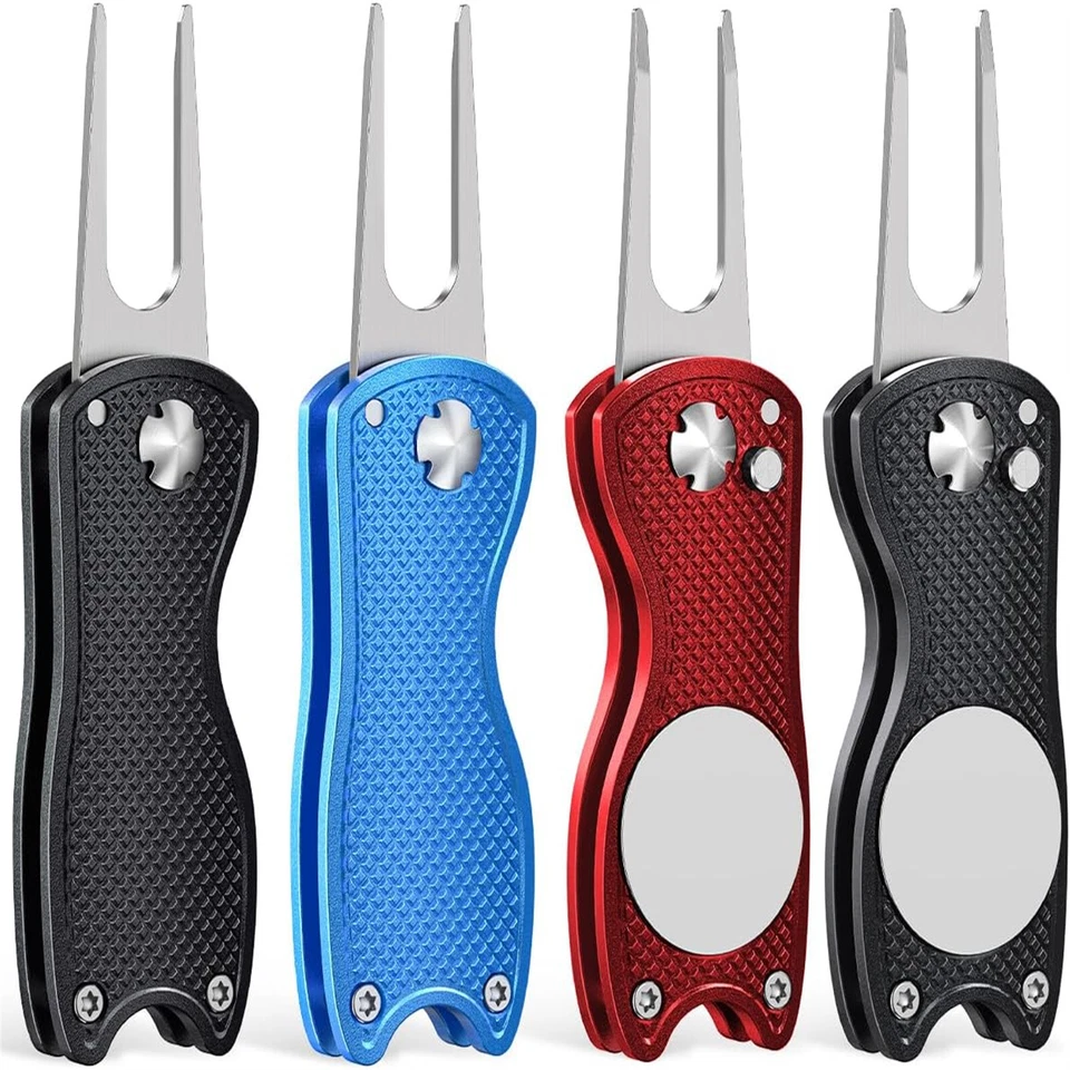 2X Golf Divot Repair Tool Ball Marker Repairer Pitch Magnetic Mark Blade Tools A - image 4 of 4