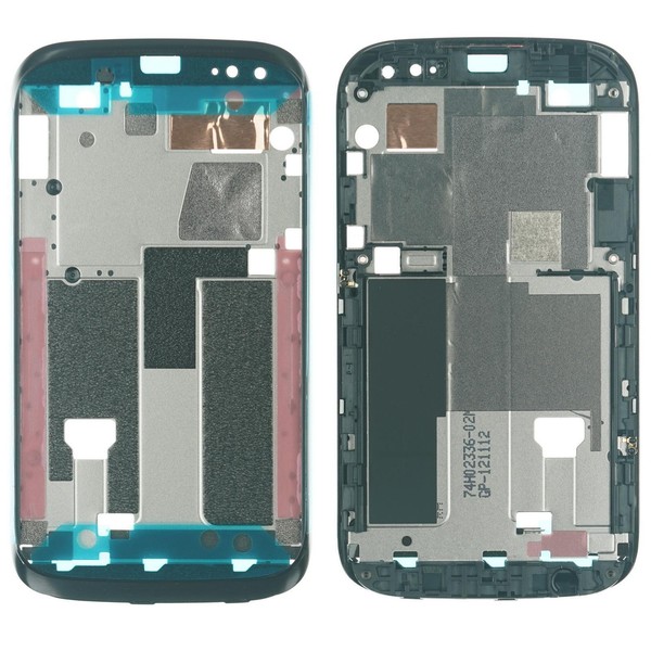 Original Htc Desire X Rahmen GehäUse Rand Kleber FüR Display Schwarz-image