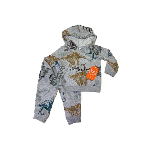 NWT Wonder Nation Boys Girls Grey Dinosaur Hoodie Jogger Pants Set 12M - Bild 1 von 3