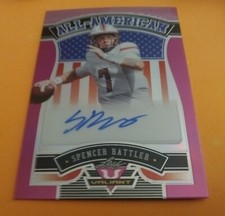 2022 Spencer Rattler Leaf Valiant All-American PINK HOLO AUTOGRAPH ROOKIE (4/7)