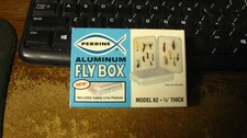 Vintage Perrine fly box, #62, unused, original box, free shipping