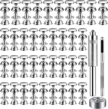 128 Pieces (32 Sets) Snap Fastener Kit Tool 5/8 Inches (15Mm) Snap Button Kit Sn