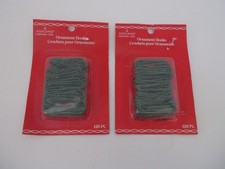 NEW ASHLAND 120 pc Set of 2 Green 1.5" CHRISTMAS Ornament Hooks
