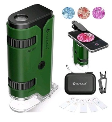100X-250X Mini Pocket Microscope for Kids Adults, Protable Handheld Microscope