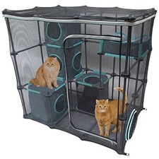 Kitty City Catio Outdoor Mesh Playset Cats Large Nylon Expandable Multi-Cat