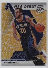 2019-20 Panini Mosaic NBA Debut Gold Snakeskin Prizm 5/8 Nicolo Melli #279 3d3