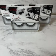 3 PK KISS Lash Couture Triple Push Up Collection 3D Volume False Eyelashes 71997