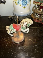 Christmas Around the World Carousel Horse Figure Musical House of Lloyd 8 Inch