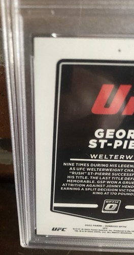 Georges St-Pierre Signed 2022 Panini Donruss Optic UFC Card PSA AUTHENTIC Auto - Bild 9 von 9