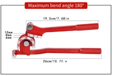 180/90° Manual Pipe Bender Tube Bending Machine 6mm/8mm/10mm For Tubing DIY Tool