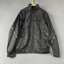 T-Mobile Jacket Mens Size Medium Black Full Zip Employee Windbreaker Replacement