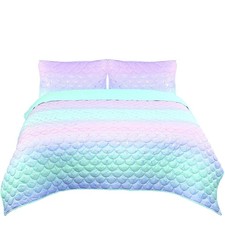 Comforter Set - Mermaid Pattern 3-Piece Set - Full, for Kids