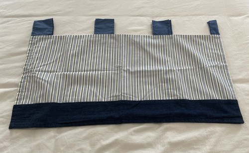 Nautica Kids Brody Tab Top Window Valance 60x14" Blue Stripe Denim