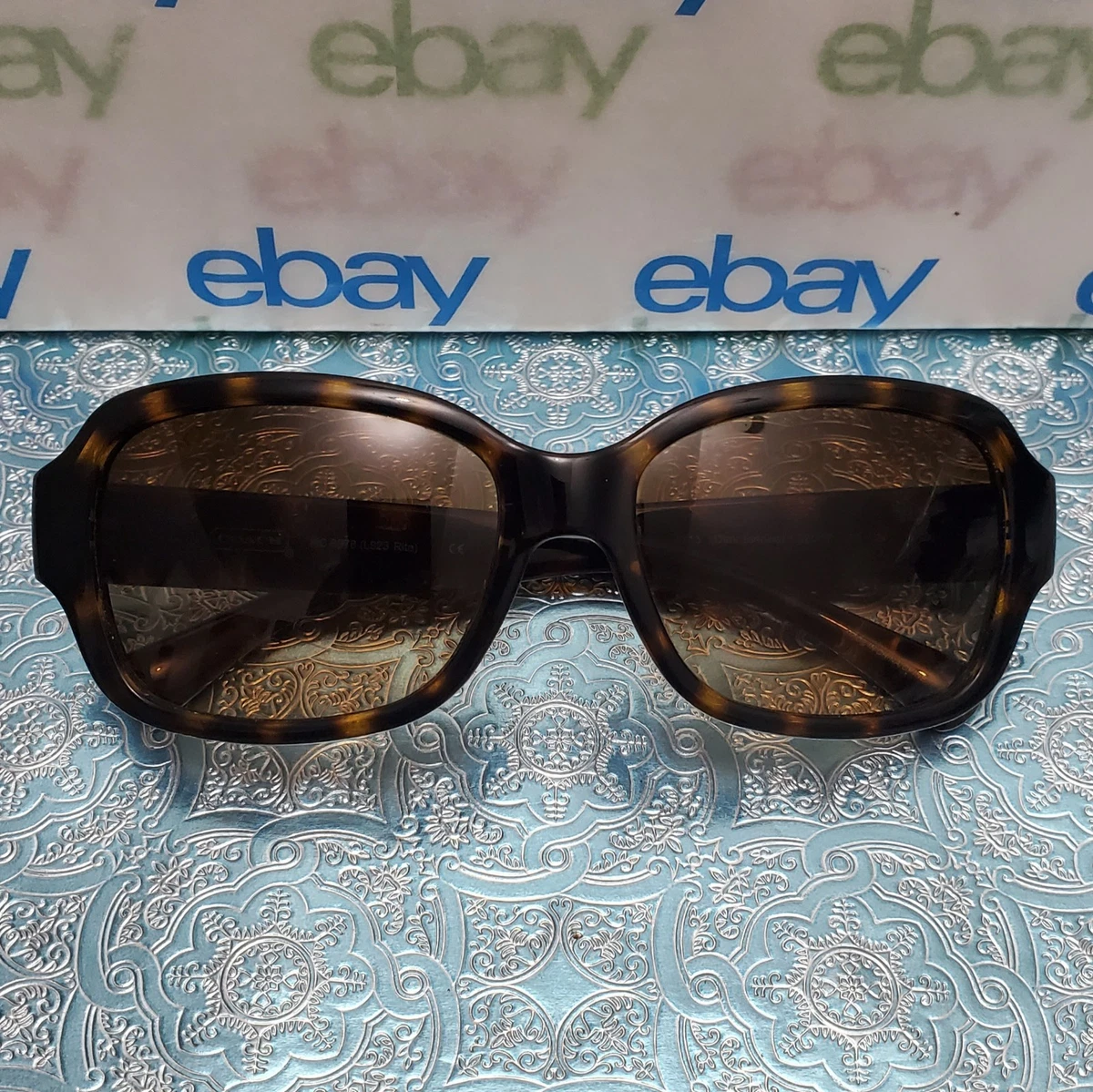Coach L923 Rita Dark Tortoise Sunglasses Sunglasses Coach HC8132 L109 | Free Shipping | Glasses.com® main image 3