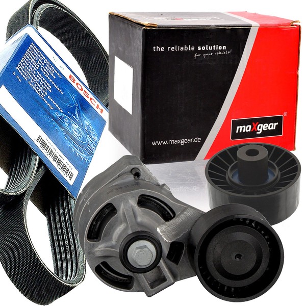 Bosch 7PK2710 Keilrippenriemen-Satz + Spanner FüR Ford Transit 2.4 Tdci-image
