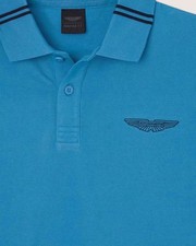 Aston Martin Polo Shirt Blue Embroidered Logo – Size XL – New With Tag