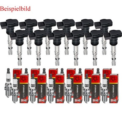 12x MAGNETI MARELLI Zündspule + CHAMPION Zündkerze für BMW X5 E70 4.8i xDrive