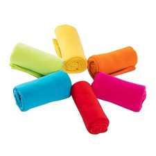 Fleece Throw Blankets Lightweight Warm Pack of 6 - 50 x 60 inch Multicolor