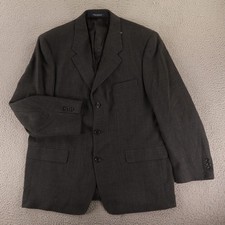 VTG Bachrach Jacket 42S M Gray Houndstooth Check 100 Wool Blazer Sport Coat