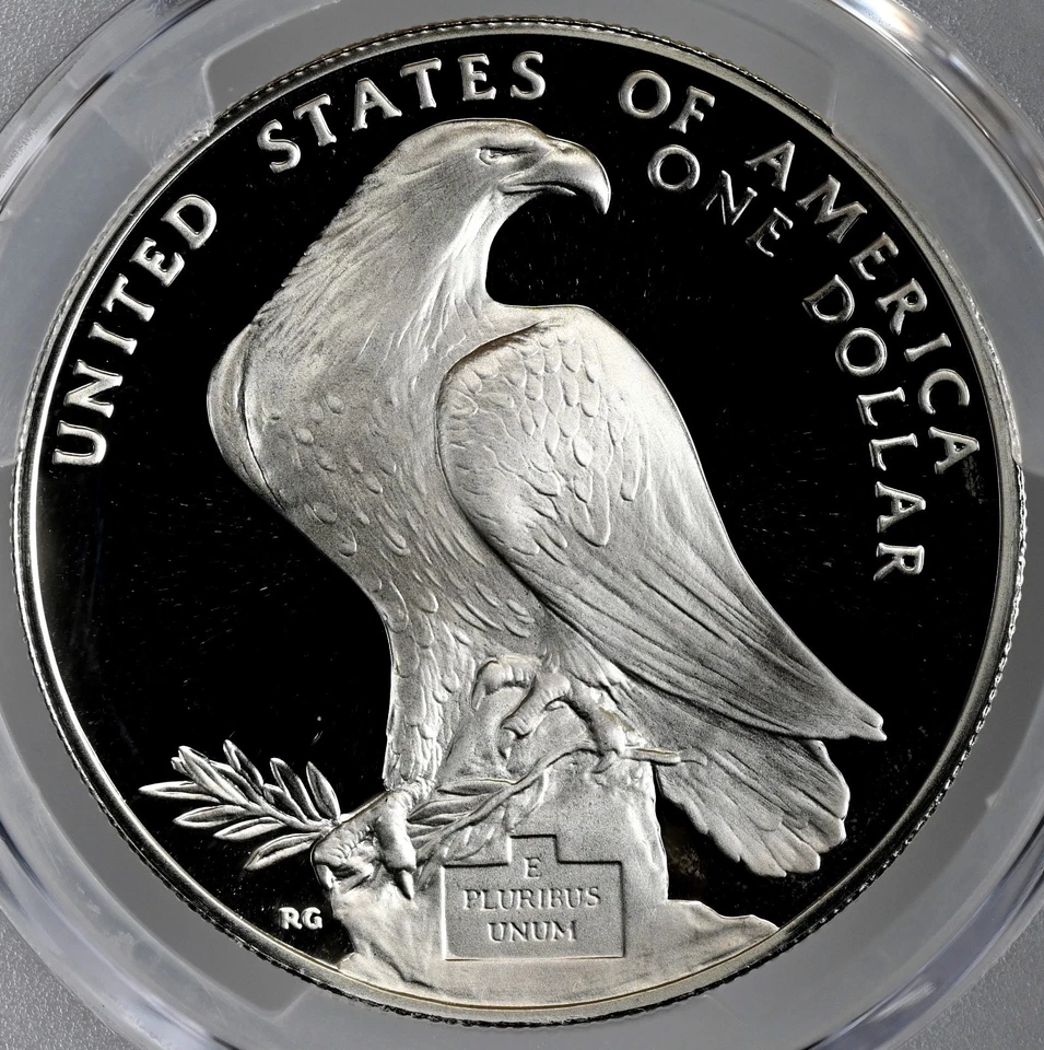 1984-S  $1 OLYMPIC PROOF SILVER DOLLAR COMMEMORATIVE PCGS PR70 DCAM #49031875 - Image 3 of 4