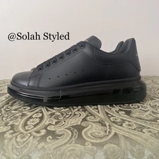 Alexander McQueen Oversized Sneakers – Triple Black Transparent Sole