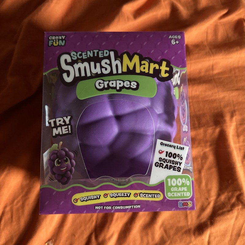 ✅ NEW Smush Mart Scented Grape VIRAL 6" Jumbo by Crazy Fun RMA - SHIPS NOW! 💨