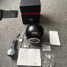 ORIS Aquis Date Automatic 43.5mm Blue Dial Black Rubber Strap Swiss Men's Watch