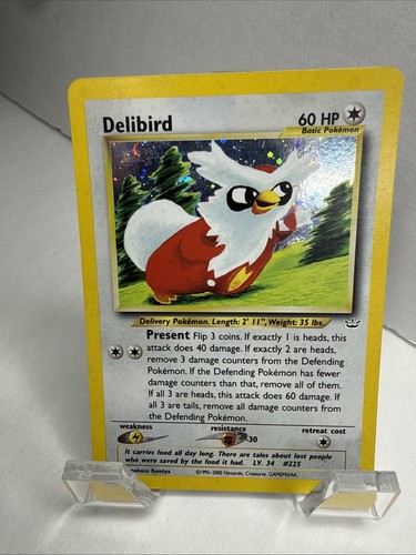 Pokémon TCG Delibird 5/64 Neo Revelation Holo Rare English Unlimited 2000 60 HP