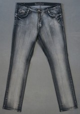 VG11458  BAMBOO  SLIM, STRAIGHT LEG WOMENS JEANS sz16 GRAY