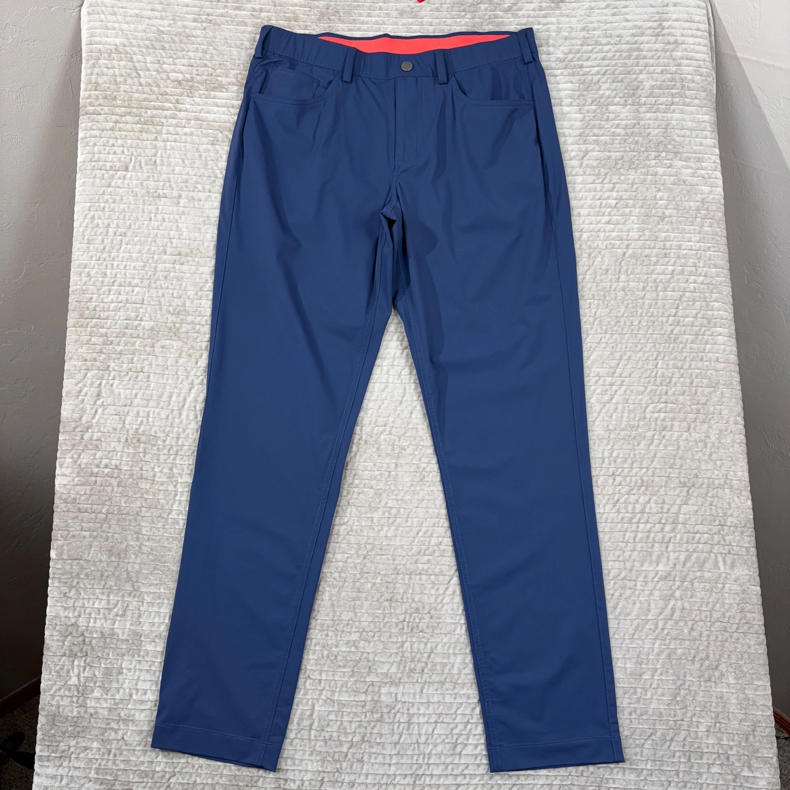 Redvanly Mens Golf Pants Navy Blue Stretch Performance Trousers Size Large
