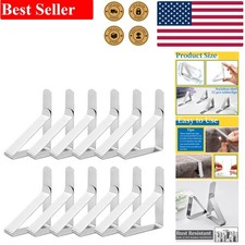 Versatile Large Stainless Steel Tablecloth Clips - 12 Pack for All Occasions