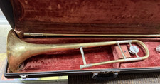 Vintage CONN Brass Trombone with Case and 3 Mouthpiece
