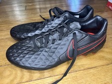 Nike Tiempo Legend 8 Club Soccer Cleats AT6107-060 Black Red Men Size 8