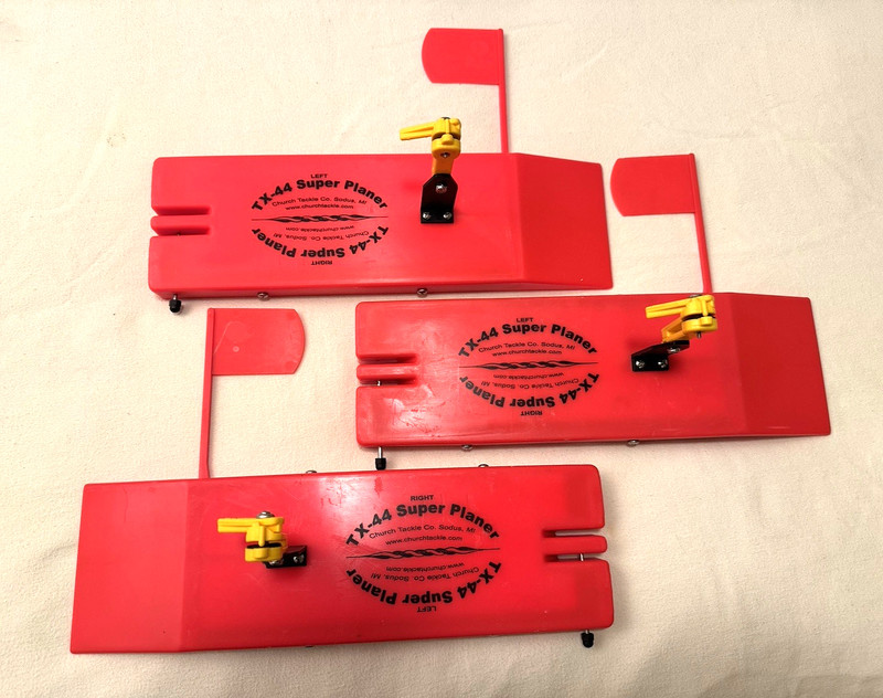 Church Tackle TX-44 Tournament Series Planer Board #30630 Lock Jaw Release QTY 3