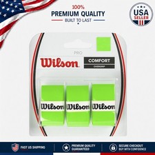 Durable Green Overgrip for Tennis Squash - 3 Pack with Finishing Tape Included