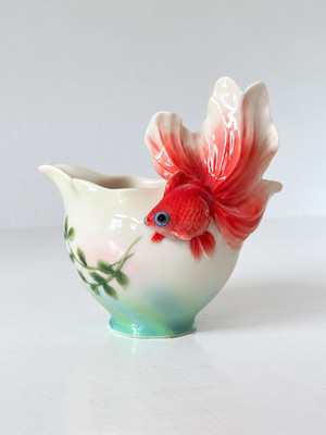 FRANZ Porcelain Goldfish Creamer, Model FZ00440 VERY RARE