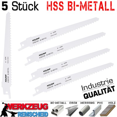 5x Profi Bi-Metall Säbelsäge Stichsäge Fuchsschwanz Blatt Holz / PVC 150mm 6TPI