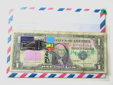 d) WARHOL/HARING/BASQUIAT:  1US$ ORIGINAL 3x SIGNIERT, SKIZZIERT, MIT ZERTIFIKAT