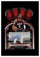 2022-23 Crown Royale Rookie Crown Autograph Asia Red TyTy Washington Jr. RC 1/18