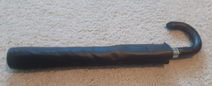Unbrella Black with black zipper case and black Handle- unisex - NWOT