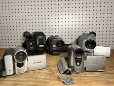 Lot of 5 Video Camera Camcorder Sony Handycam, Canon, Sharp And GE Untested