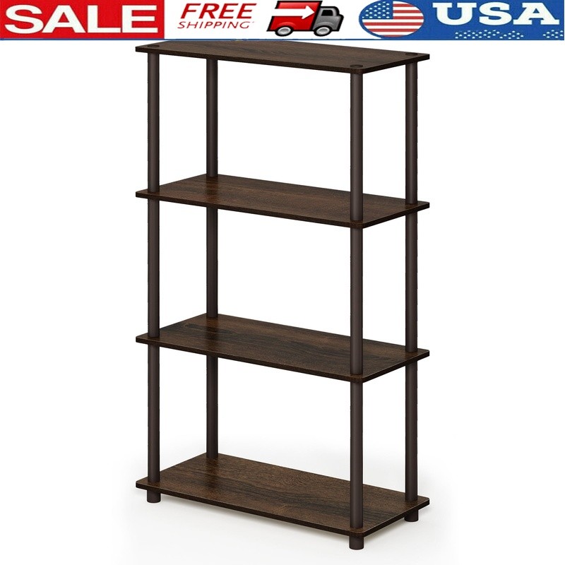 4-Tier Multipurpose Shelf Display Rack Open Storage Unit Easy Assembly Indoor US