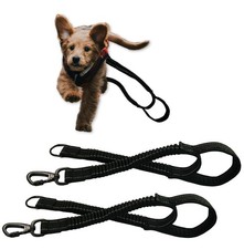 Bungee Dog Leash Extender 2-Pack Shock Absorbing Lead Extension Attachment wi...