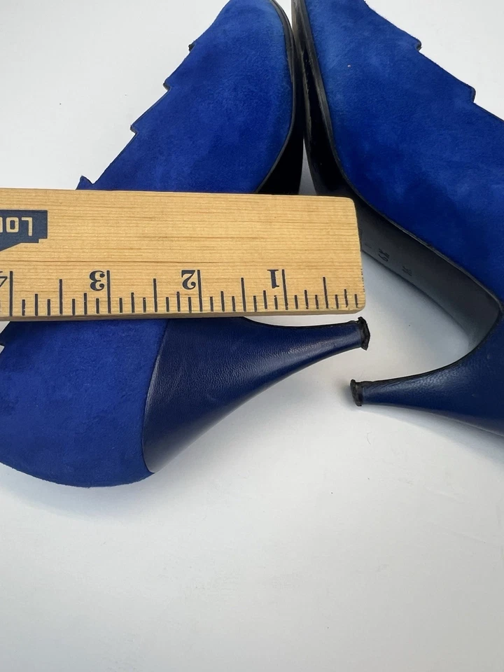 Salto Thierry Mugler azul vibrante feminino tamanho 6.5 - Imagem 3 de 4