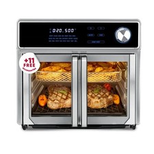 Large Air Fryer Oven 26-Quart 10-in-1 Countertop Stainless Steel Toaster Ove...