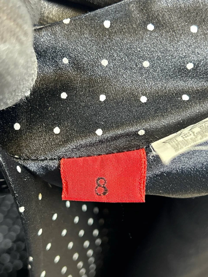 Chaqueta de Noche Valentino De Colección Para Mujer 8 Negra Blanca Frente Abierto Foto 4 de 4