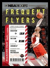 2020-21 Hoops Winter #11 Russell Westbrook Frequent Flyers Card Houston Rockets