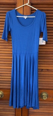 Lularoe Nicole Royal Blue Dress Women Size Small NWT!