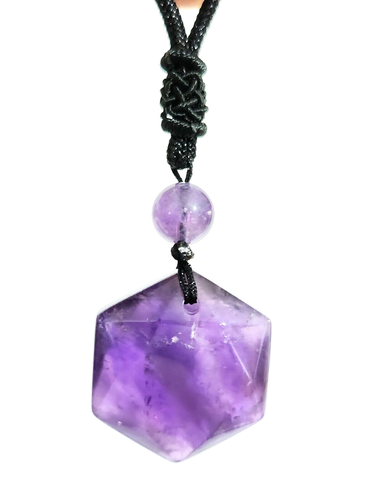 Collar de amatista Hexagrama Colgante Púrpura Piedra preciosa Protección... - Imagen 6 de 24